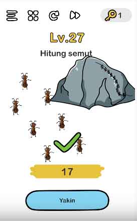 Jawaban Hitung Semut Brain Out