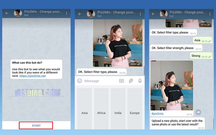 Pix2mix Bot Telegram | Cara Edit Wajah Jadi Ras Negara Lain Mudah